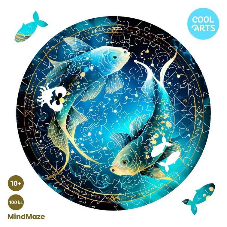 Ryby na oblohe - Znamenie zverokruhu - MindMaze (100 ks) - Drevené puzzle