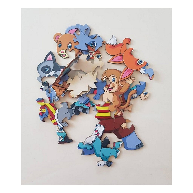 Drevené puzzle - Zvieratká - Séria pre začiatočníkov