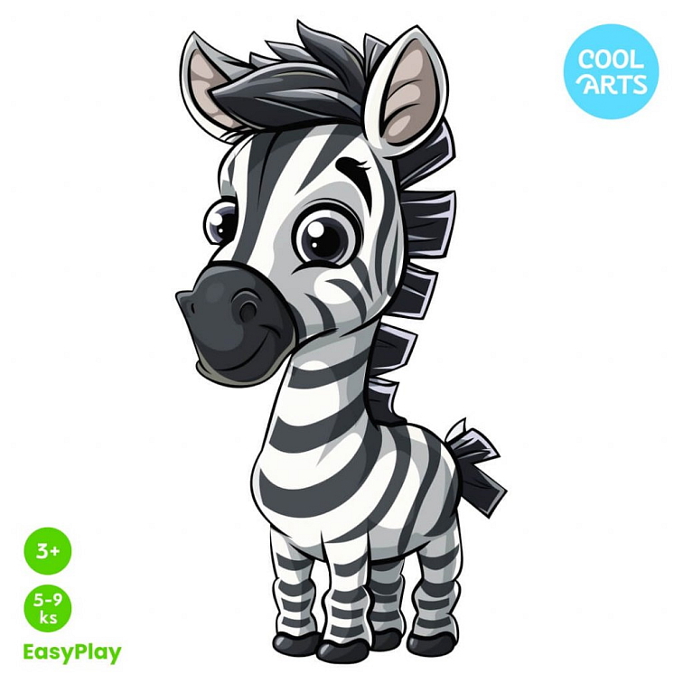 Trpezlivá zebra - EasyPlay - Drevené Puzzle