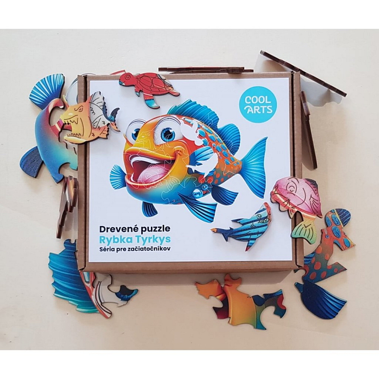 Rybka Tyrkys - Séria pre začiatočníkov - Drevené puzzle - CoolArts