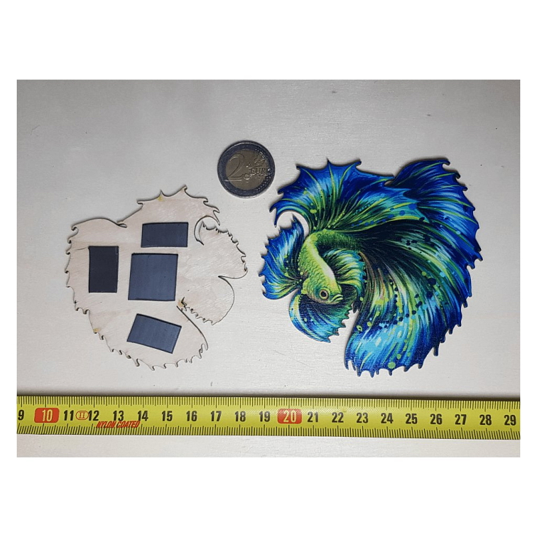 Tancujúca ryba - Drevená magnetka - CoolArts