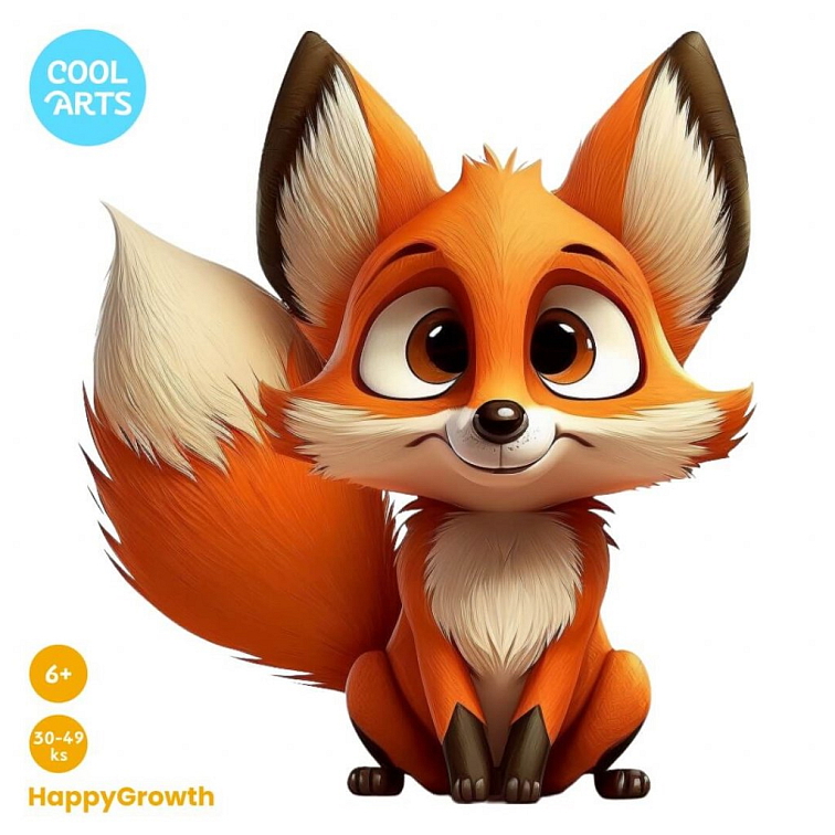 Poslušná líška - HappyGrowth (30 - 49 ks) - Drevené puzzle