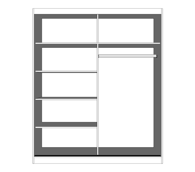 Šatní skříň WERONA 2D, 183 cm Dub Artisan/Černá