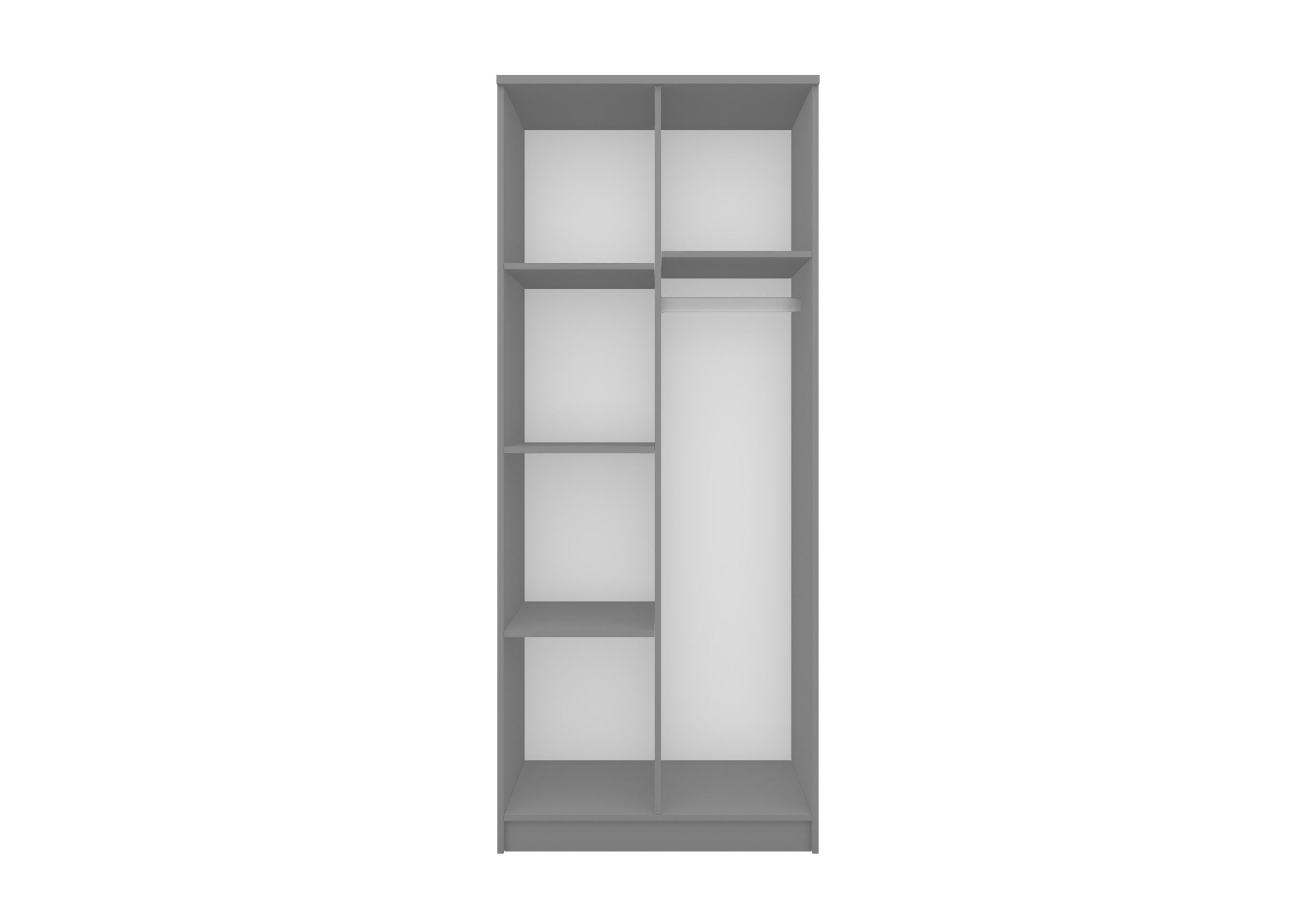 Šatní skříň OMEGA II 2D 19, 80 cm Bílá/Grafit