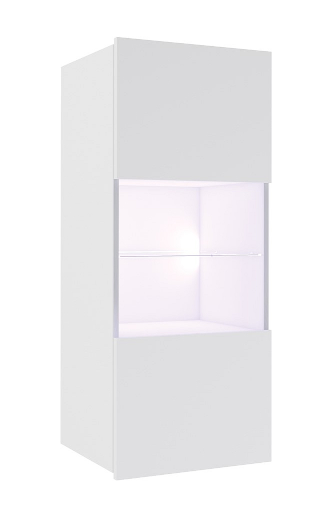 Závěsná vitrína LORONA, Bílá 45 cm