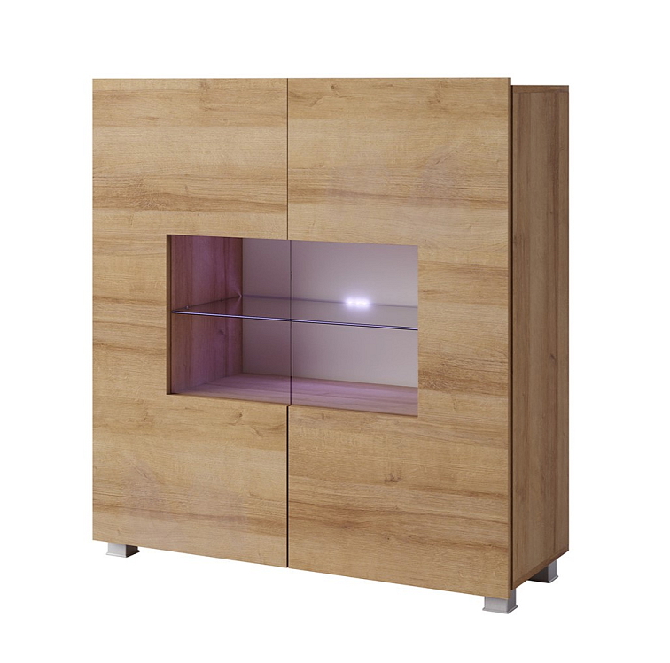 Komoda LORONA K2D, Zlatý dub 100 cm