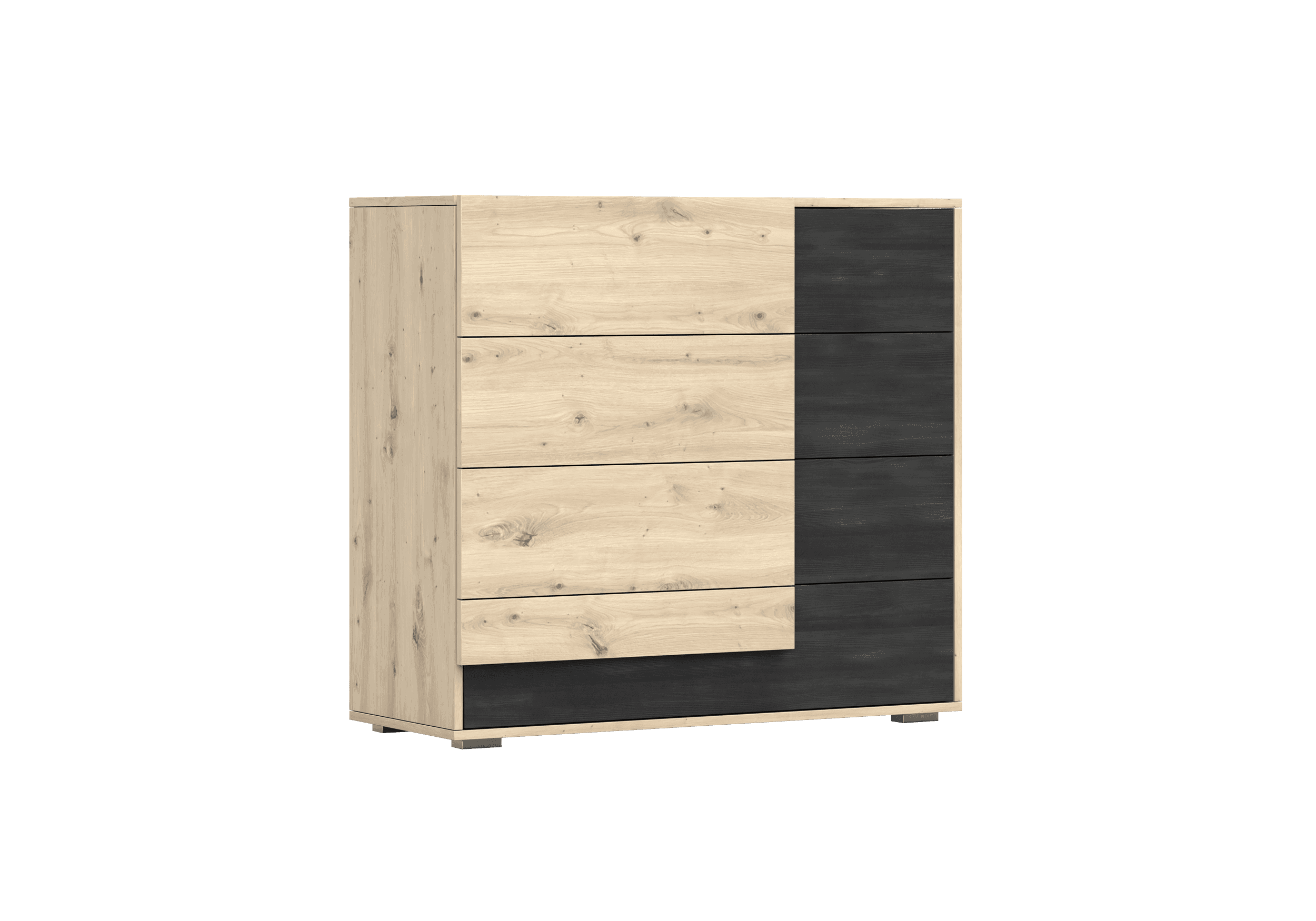 Komoda BAFRA 4S, 100 cm Dub Artisan/Norská borovice