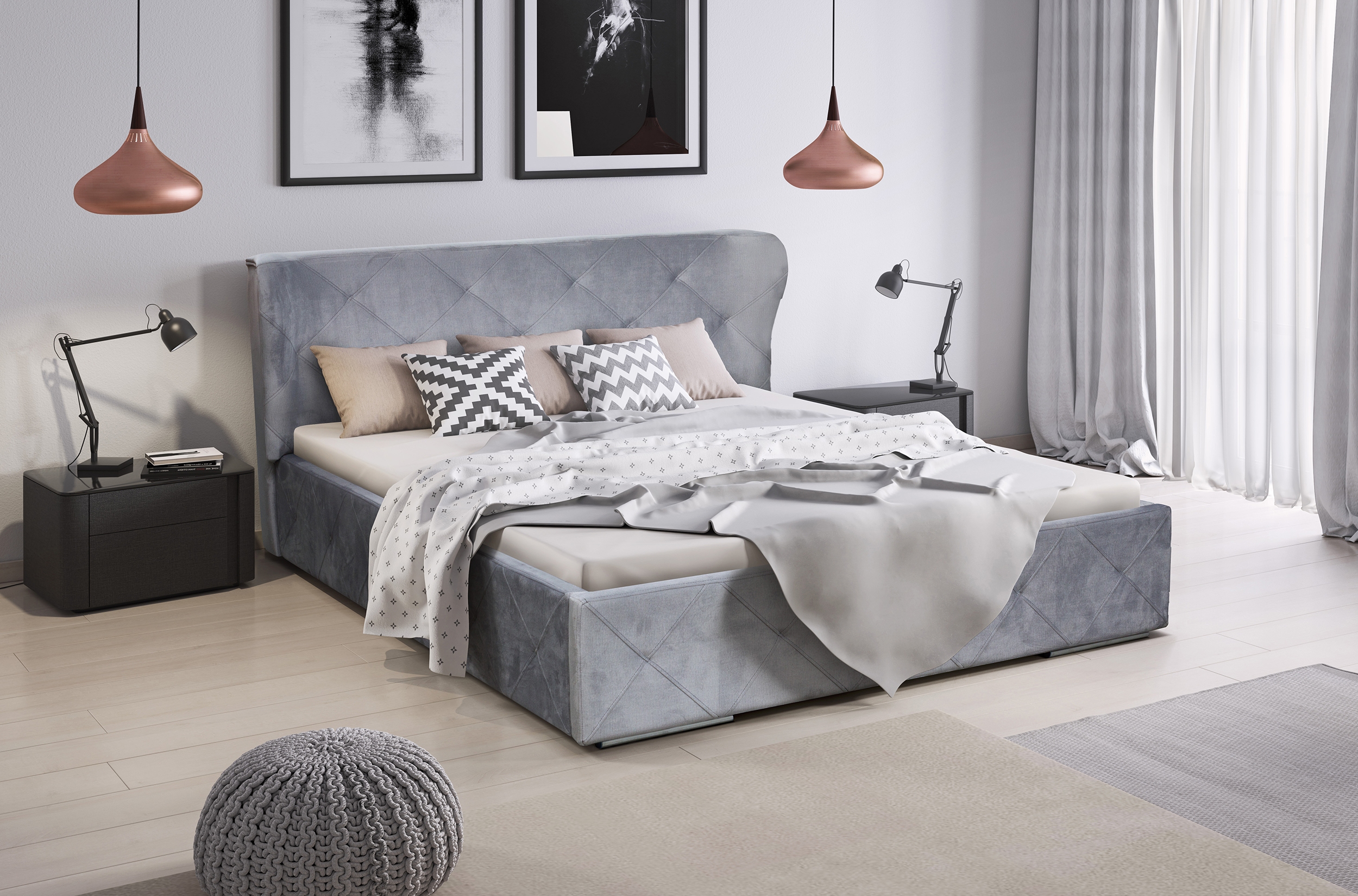 Čalouněná postel ORLANDO 160 x 200 cm