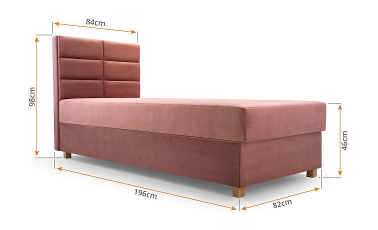 Čalouněná postel PIANO 80 x 200 cm