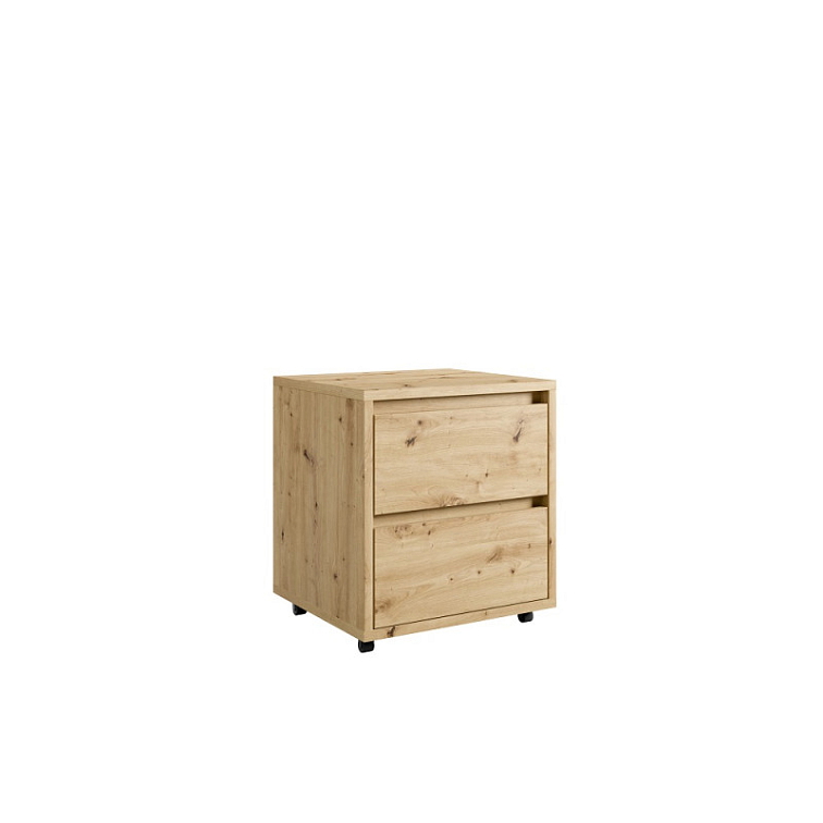 Set LOFT MAXI - kancelářský stůl + kontejner, Černá/Dub Artisan