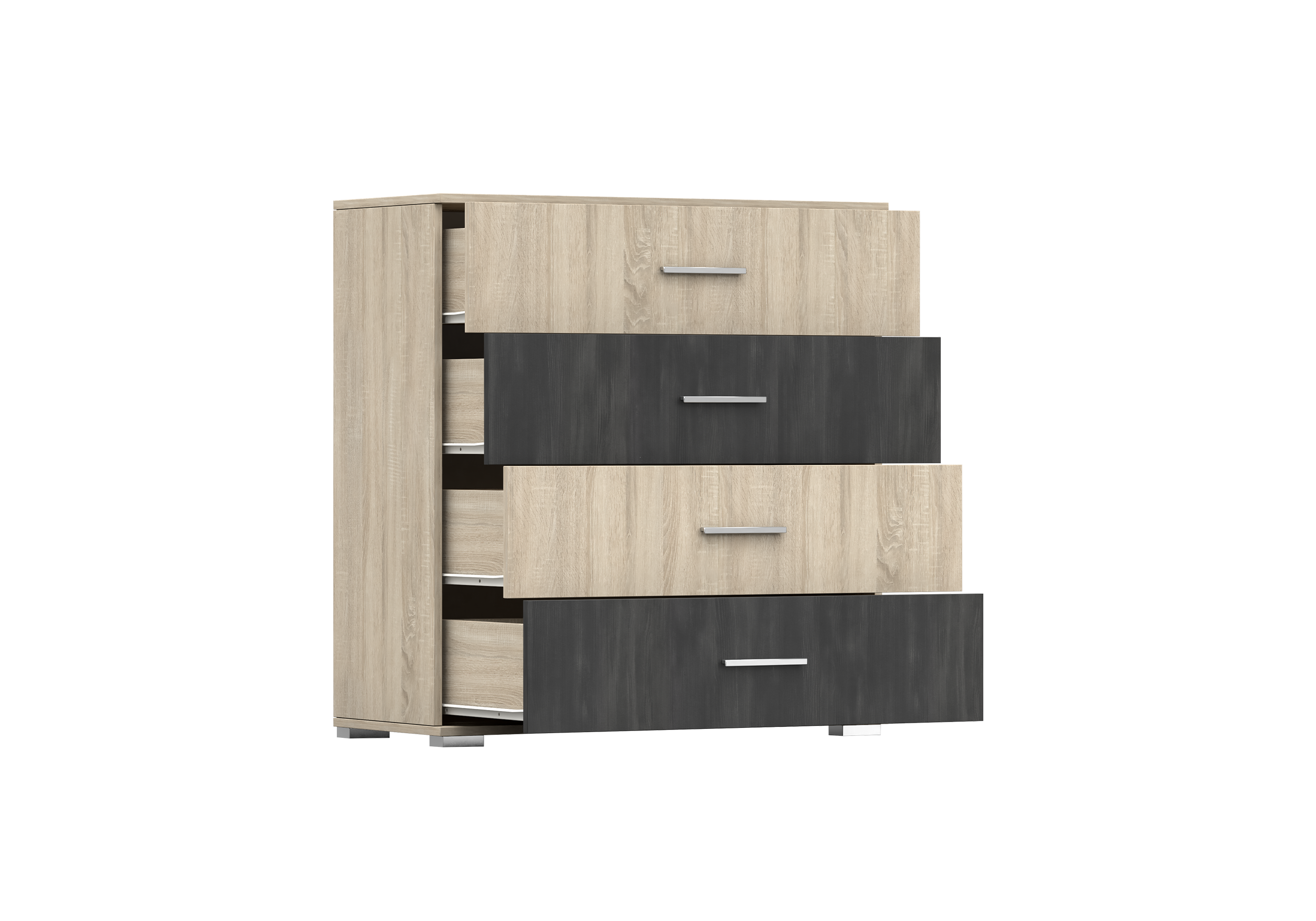 Komoda WENECJA 4S 46, 90 cm Dub Sonoma/Norská Borovice