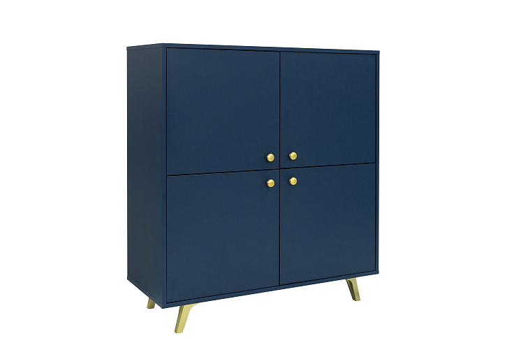 Komoda SIENA 4D, 100 cm Námořnická modrá