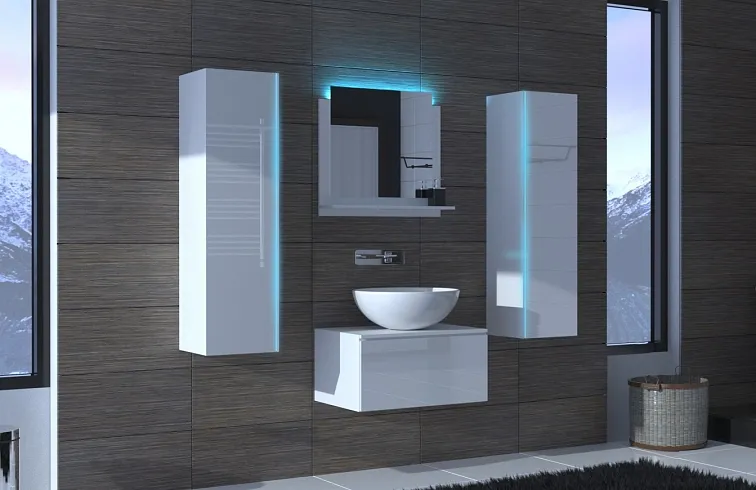 Koupelnová stěna ALI 6 - Bílý lesk