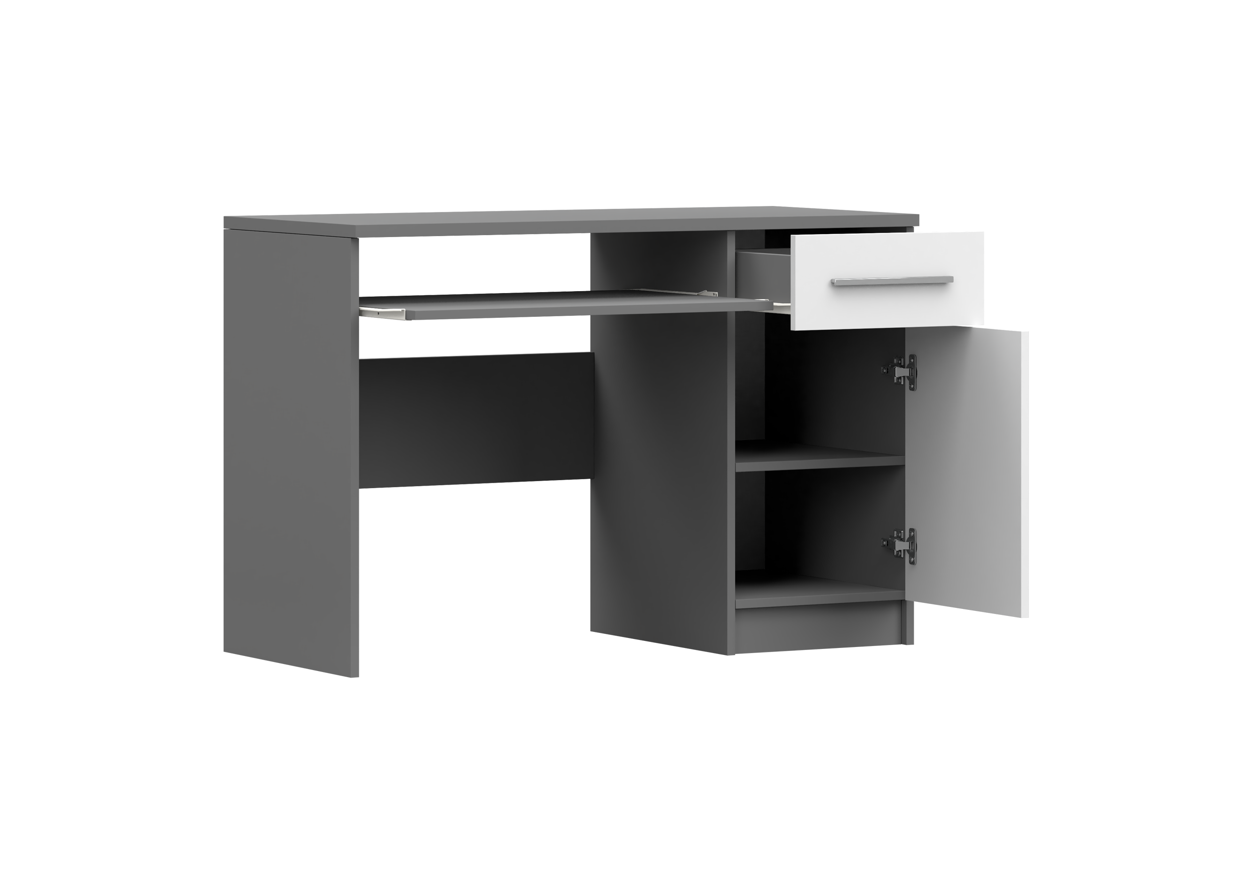 Psací stůl OMEGA II 08, 110 cm Bílá/Grafit