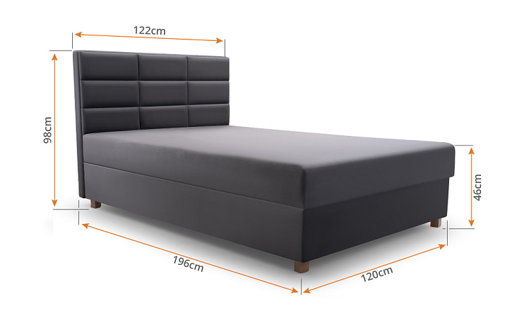 Čalouněná postel PIANO 120 x 200 cm