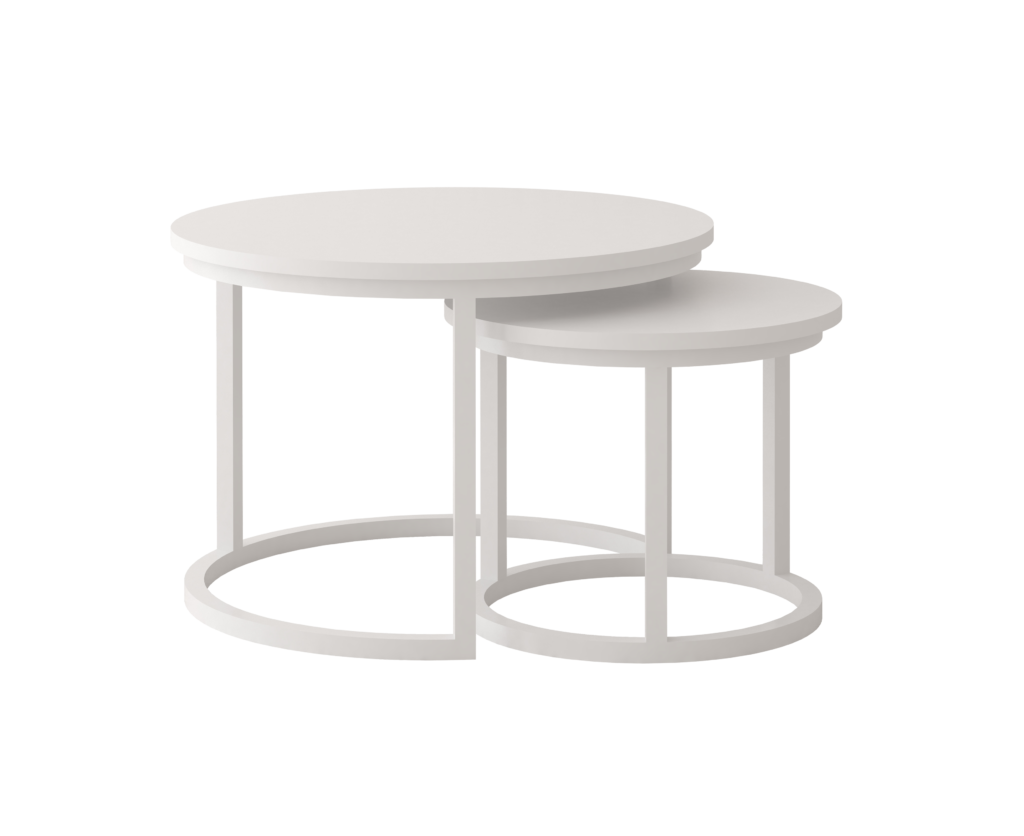 Konferenční stolek RONDO, Bílá/Bílá
