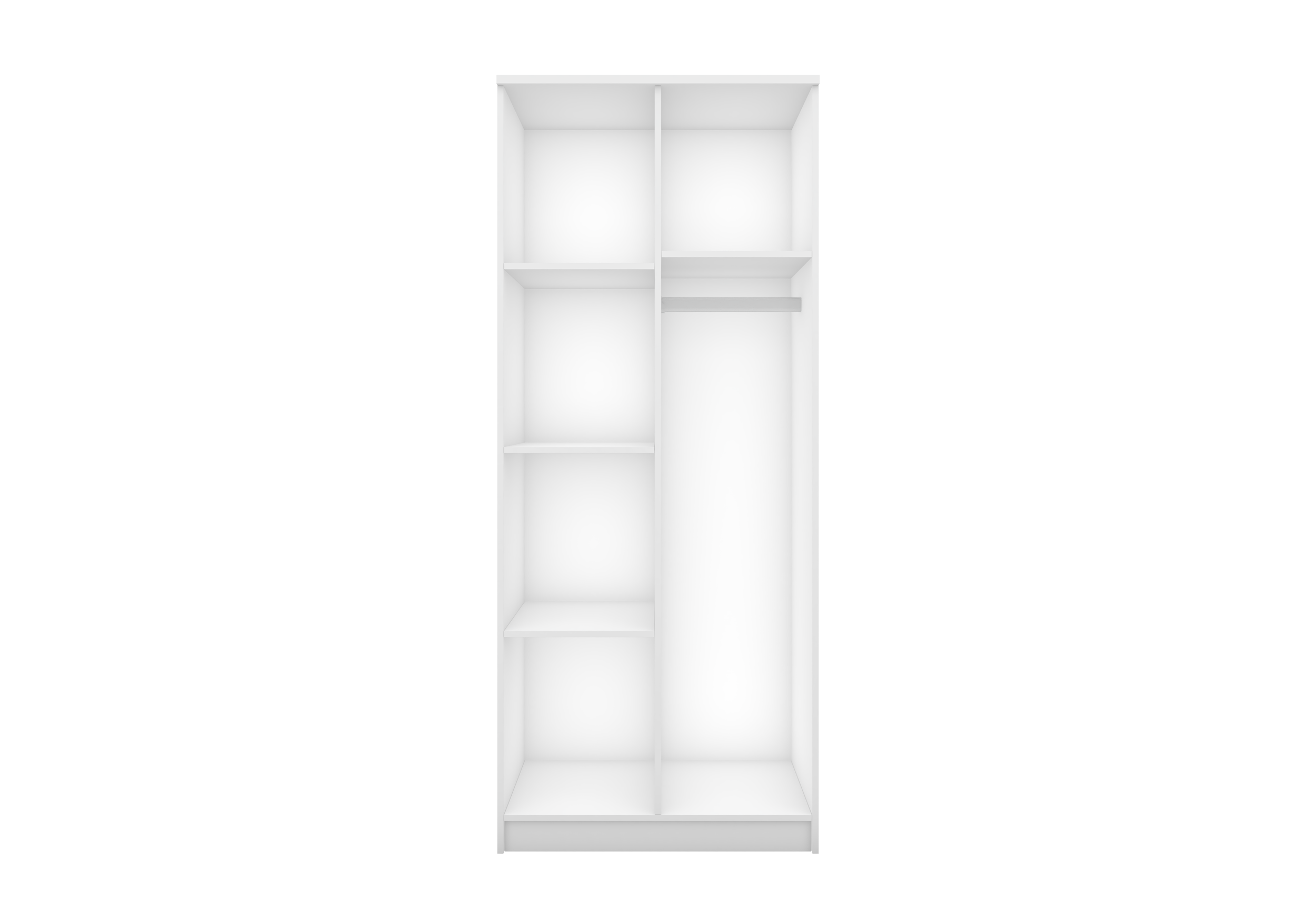 Šatní skříň OMEGA I 2D 06, 80 cm Bílá