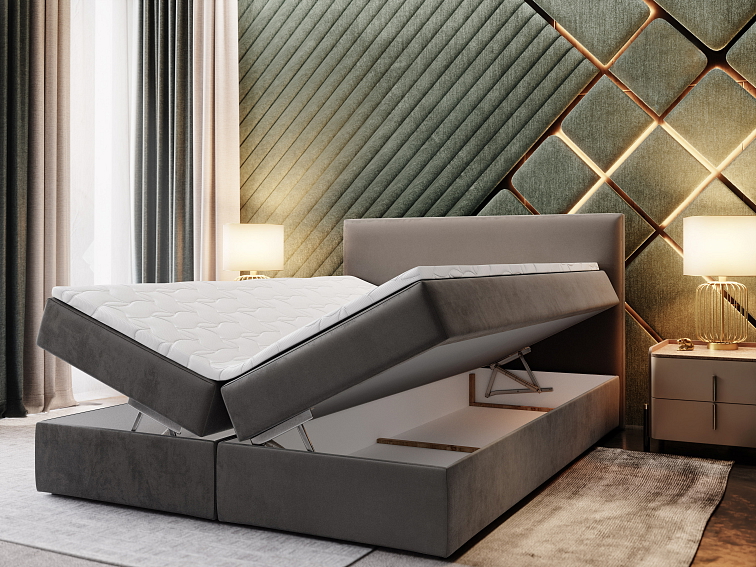 Kontinentální čalouněná postel LOTO (140 x 200 cm)