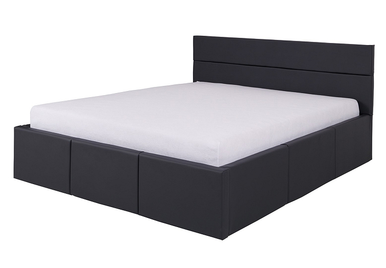 Postel LORONA 160 x 200 cm, Grafit Eko-kůže