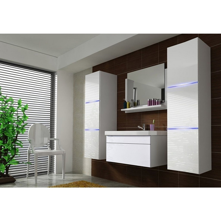 Koupelnová stěna KELI 9 - Bílý lesk