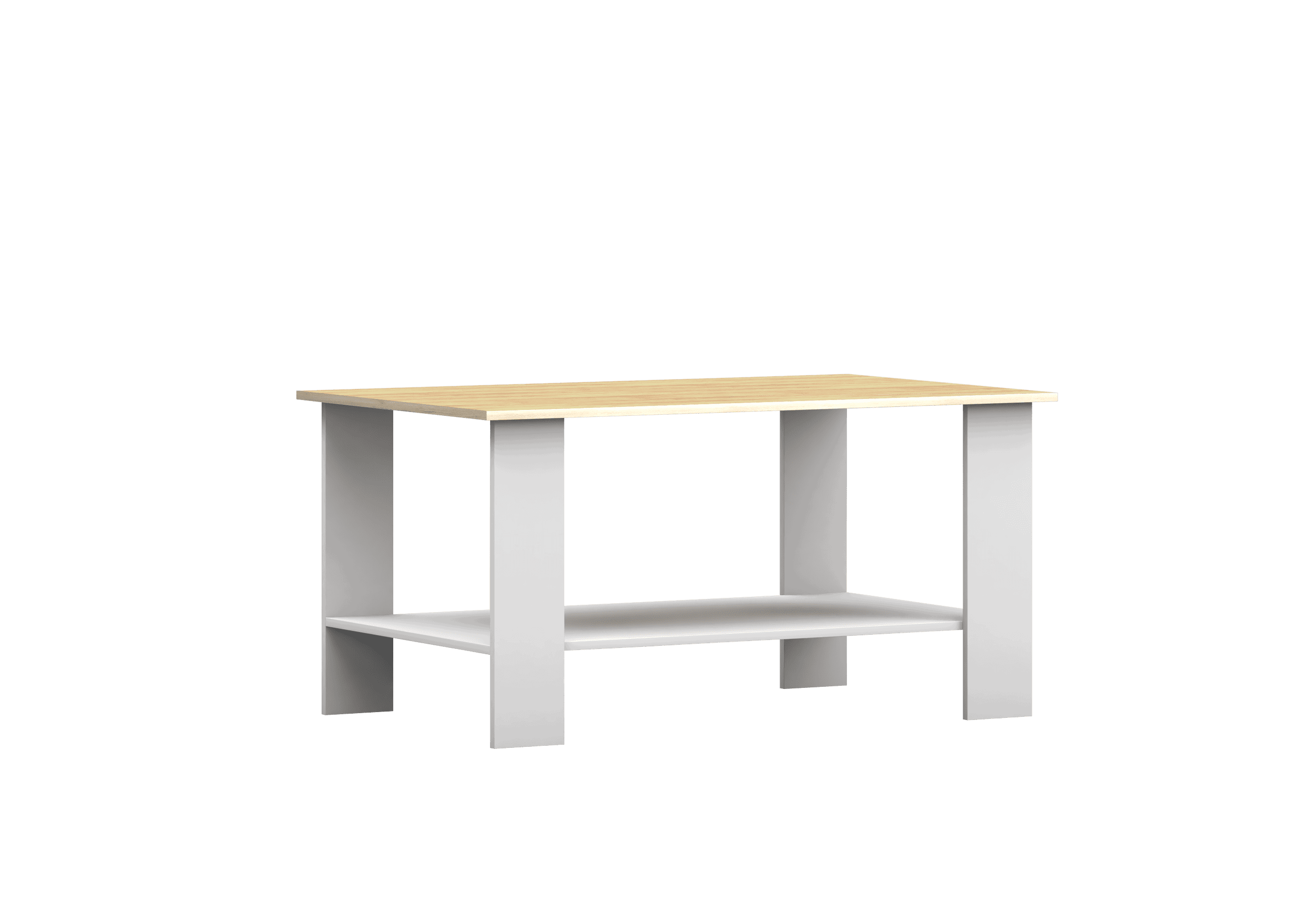 Konferenční stolek AGAWA 17, 110 cm Dub Hikora/Bílá