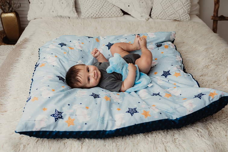 Péřová zavinovačka Mimoušek soft růže minky bílá