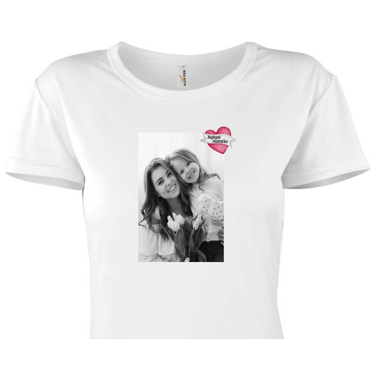 Tričko s fotkou rámeček Wanted NEJLEPŠÍ TÁTA Unisex střih FOTOpošťák