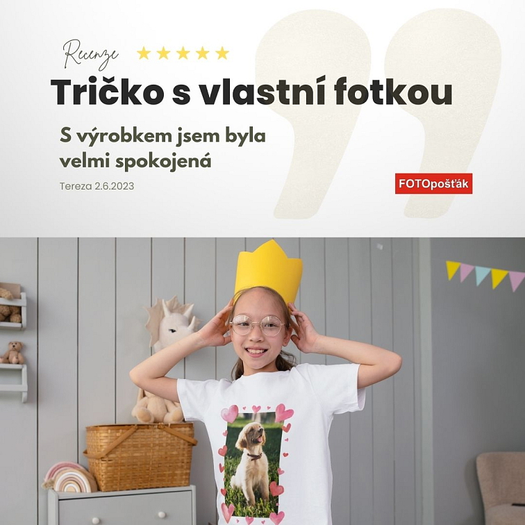 Tričko s fotkou rámeček Wanted NEJLEPŠÍ TÁTA Unisex střih FOTOpošťák