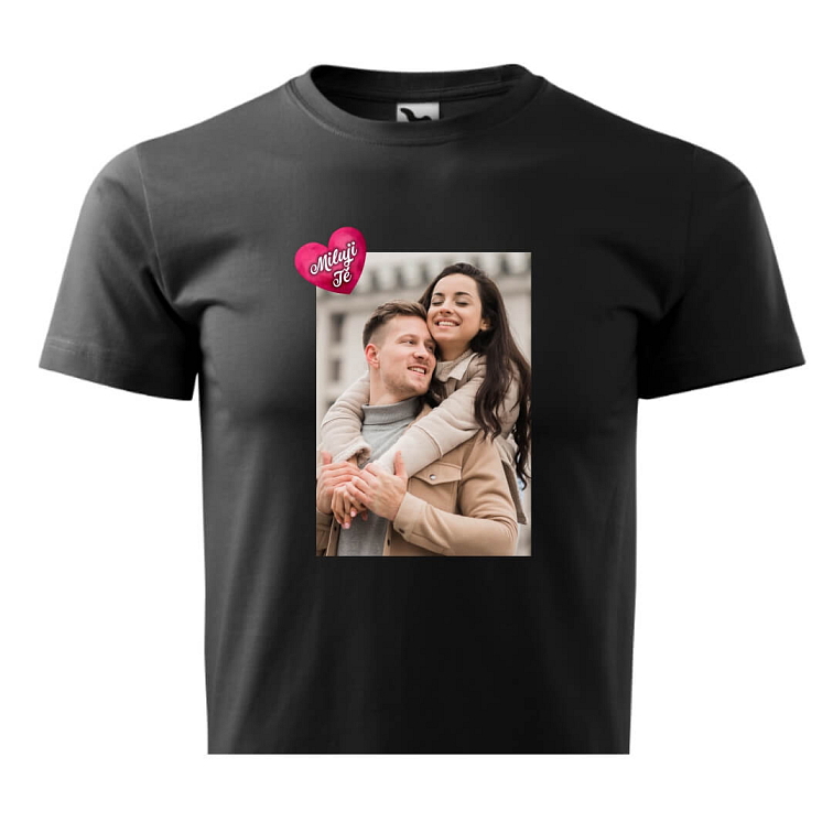 BAREVNÉ TRIČKO S FOTKOU RÁMEČEK MOJE DÁMSKE FOTOPOŠŤÁK