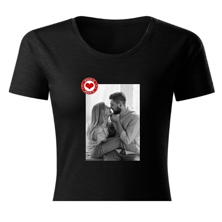 BAREVNÉ TRIČKO S FOTKOU RÁMEČEK MOJE DÁMSKE FOTOPOŠŤÁK