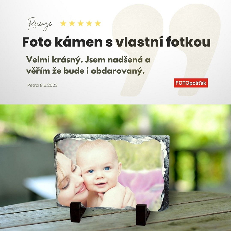 Foto kámen rámeček NEJLEPŠÍ MAMINKA 19x14 cm FOTOpošťák