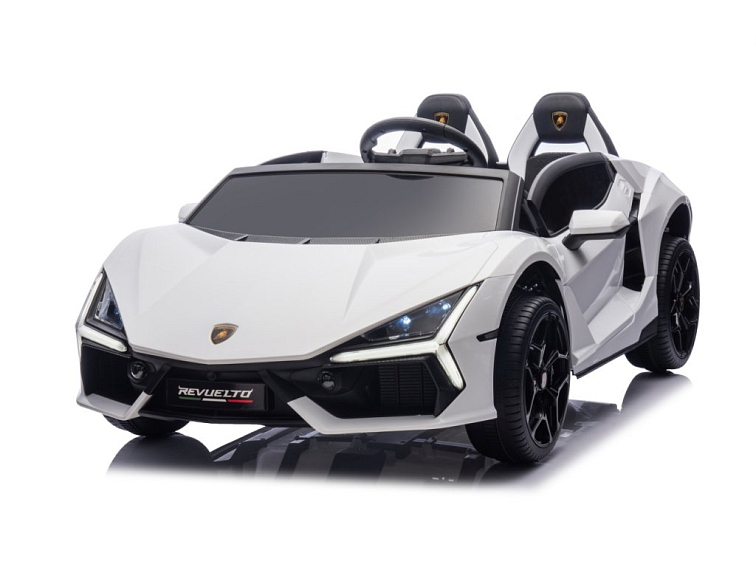 Dětské elektrické Lamborghini Revuelto XL | EVA kola | bílá