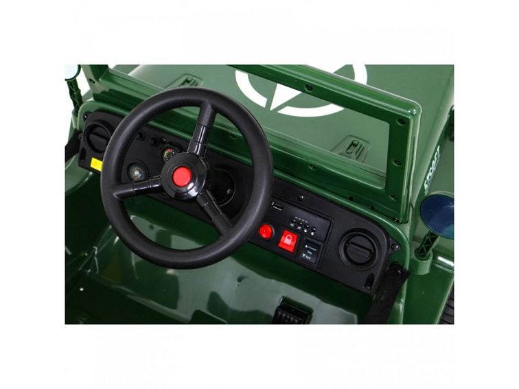 Džíp Willys 4x4 | jednomístný | 12V | zelená