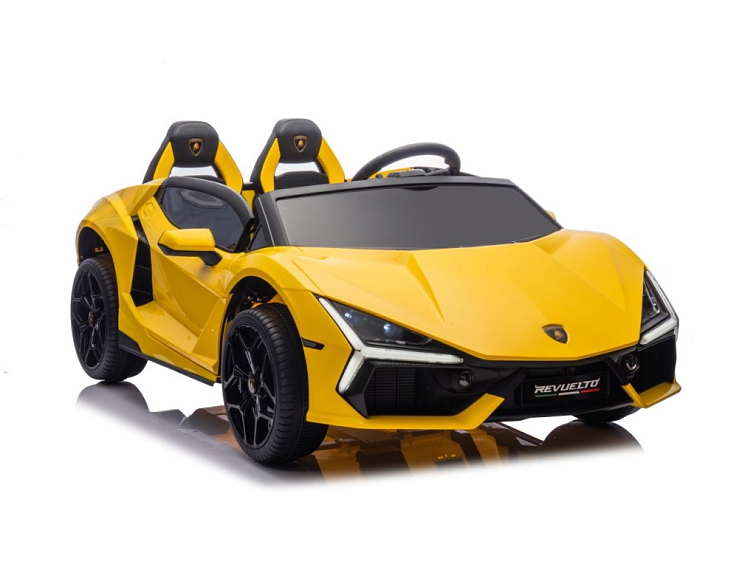 Dětské elektrické Lamborghini Revuelto XL Strong | nafukovací kola | žlutá