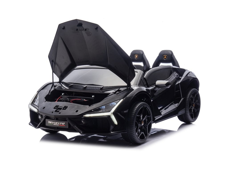 Dětské elektrické Lamborghini Revuelto XL | EVA kola | černá