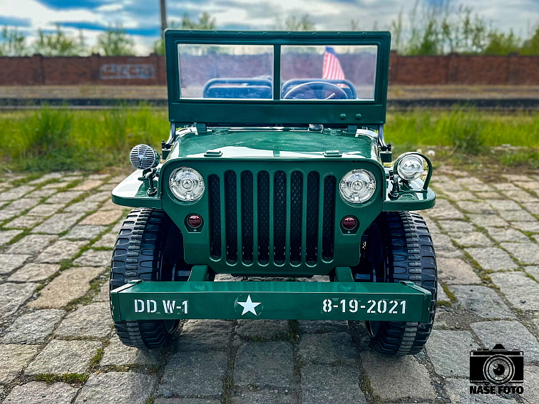 Džíp Willys 4x4 | jednomístný | 12V | černá