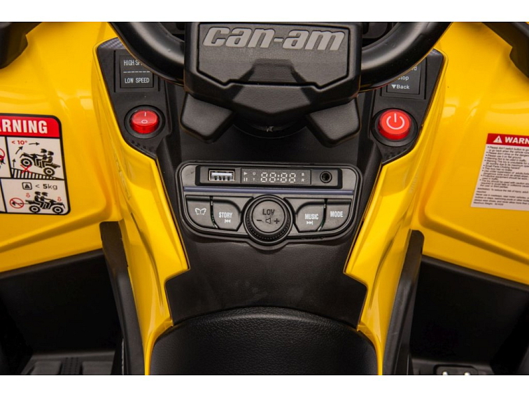 Dětská čtyřkolka CAN-AM Outlander | 800W | žlutá