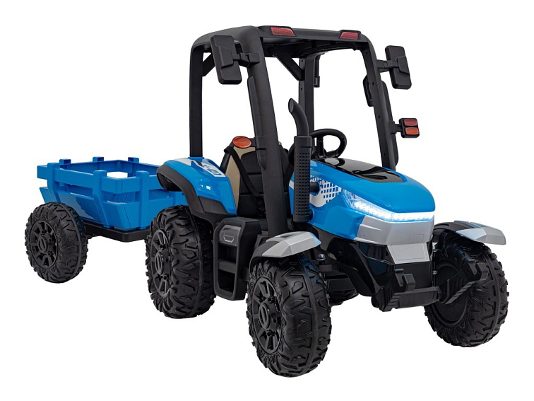 Elektrický traktor s valníkem pro děti BLAST 206 | 2x200W | + BOX 7Ah | modrá