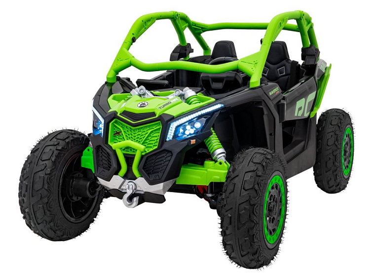 Dětská elektrická Buggy CAN-AM Maverick XXL Premium Deluxe 640W 24V 20AH | zelená