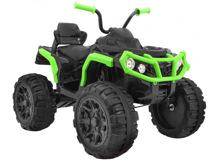 Dětská elektrická čtyřkolka ATV (dálkový ovladač)| 2x45W | černá-zelená