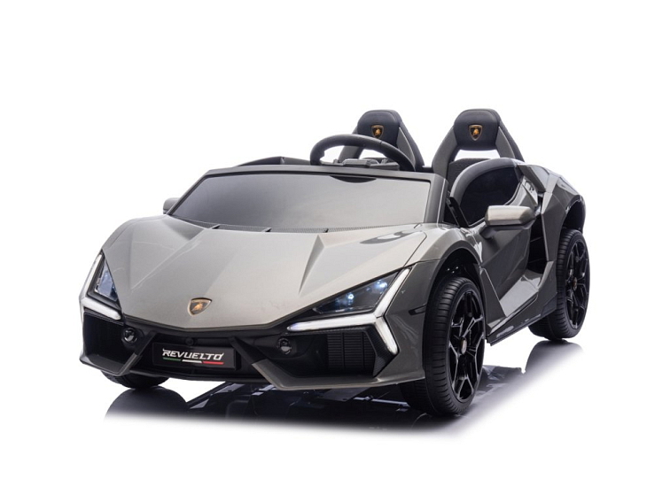 Dětské elektrické Lamborghini Revuelto XL Strong | nafukovací kola | šedá