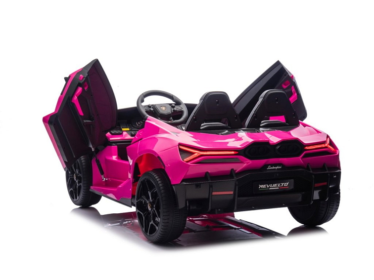 Dětské elektrické Lamborghini Revuelto XL | EVA kola | růžová