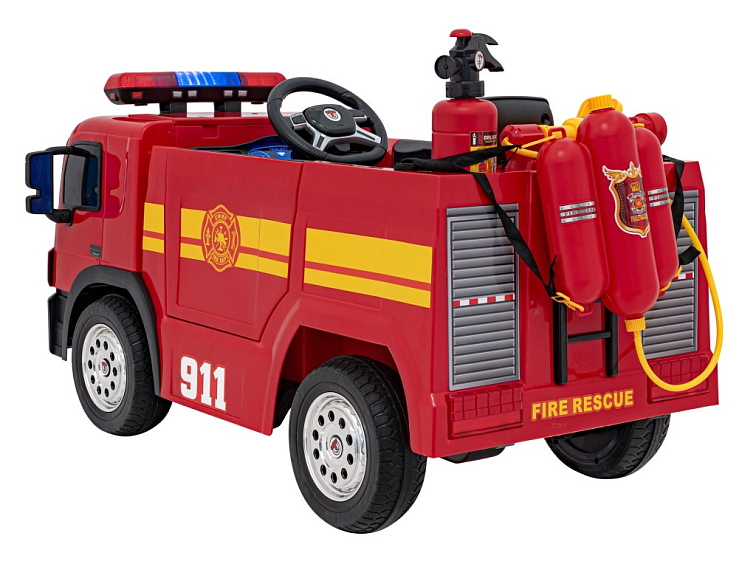 Elektrický hasičský vůz se stříkačkou