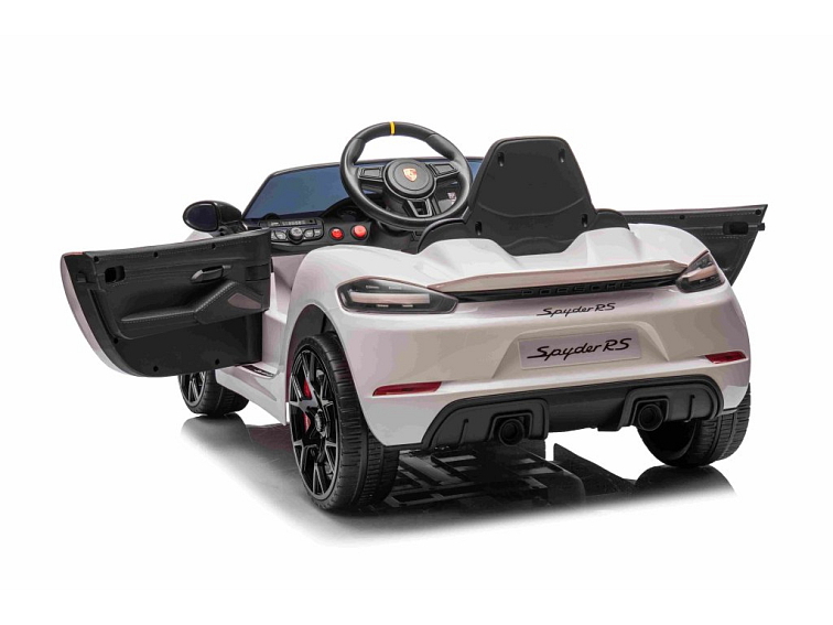 Dětské elektrické Porsche 718 Spyder | 2x45W | MP4 panel | bílá