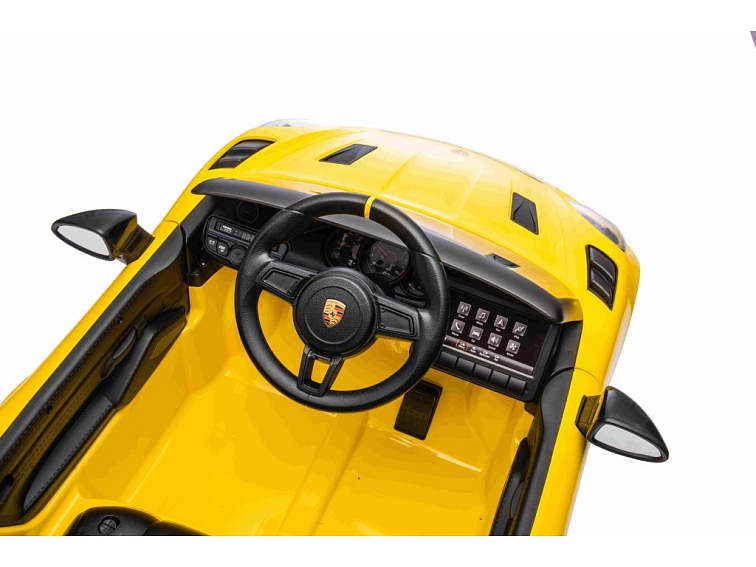 Dětské elektrické Porsche 718 Spyder | 2x45W | MP4 panel | žlutá