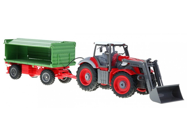 Traktor s přívěsem | dálkové ovládání | 1:28 | zelená
