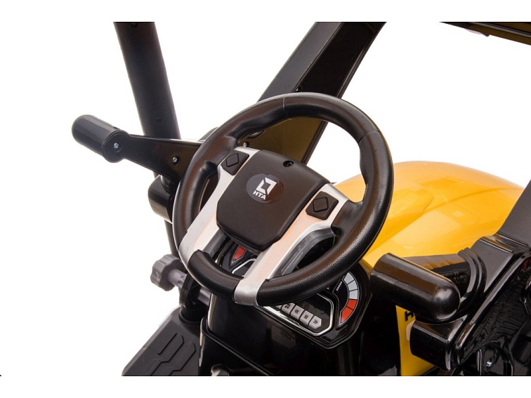 MEGA dětský elektrický traktor D68 s valníkem a nakladačem | 2x200W | žlutá