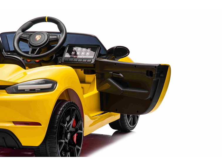 Dětské elektrické Porsche 718 Spyder | 2x45W | MP4 panel | žlutá