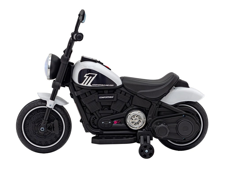Dětský elektrický chopper motorka FASTER | bílá