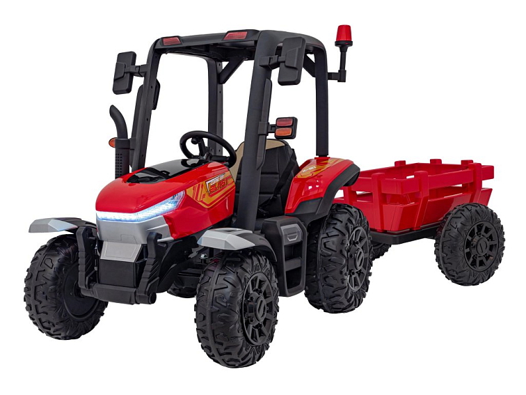 Elektrický traktor s valníkem pro děti BLAST 206 | 2x200W | červená